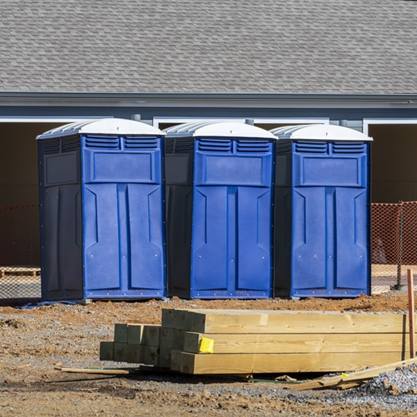 what is the expected delivery and pickup timeframe for the portable toilets in Little Plymouth